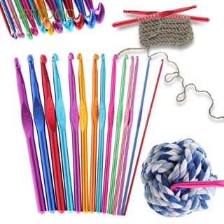 LIFEPDOO 5 Pzs Agujas Multicolores Para Tejer Crochet De Metal DIY Ganchos De Ganchillo Tejido De Aluminio Hilo Manualidades Accesorios De Costura