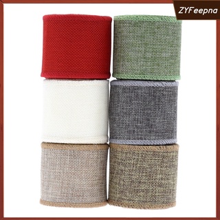 6 rollos de cinta de tela de arpillera hessian cintas para regalo suministros de envoltura