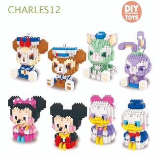CHARLES12 Small Particle Particle Building Block Decompressed Building Blocks Assembled Building Blocks Building For Kids Gifts Brain Games DIY Assembly Assemble Model Room Decoration Mickey Minnie