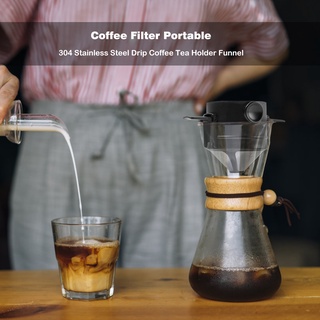 fiables filtros de café plegables de acero inoxidable goteo de café embudo de café