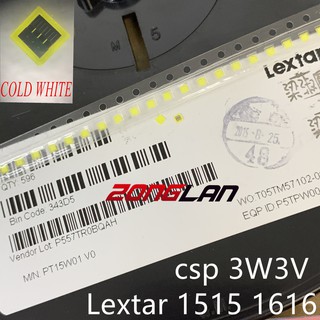 50pcs original lextar led 1616 perlas de luz blanco frío de alta potencia 3w 3v 190lm para led lcd tv retroiluminación aplicación csp