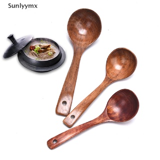 [sxm] cuchara de madera natural de mango largo utensilios de cocina uyk (1)