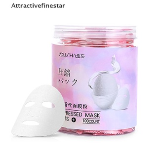 [afs] 100 mascarilla facial comprimida desechable hidratante mascarilla facial hoja de papel máscara de papel