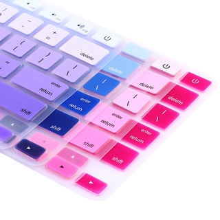 {FCC} Funda de silicona para teclado arcoíris, Protector de piel para iMac Macbook Pro de 13" 15"