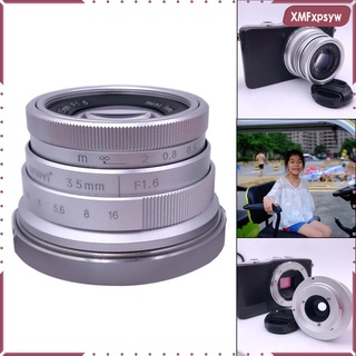 35 mm f/1.6, enfoque manual prime lente cámara sin espejo sharp alta apertura, gran apertura fija lente, para cámara e-mount micro m4/3 cámara