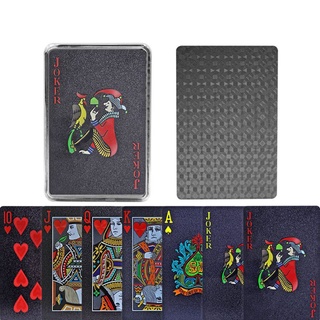 rg 1deck negro pvc scrub poker impermeable plástico juego de cartas club fiesta juego de mesa regalos creativos
