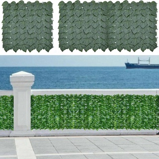 Arco iris~Artificial hoja de hiedra decoración valla jardín verde no desvanecimiento resistente a los rayos UV