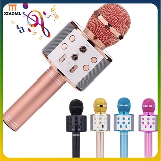 Mini micrófono WS858 Bluetooth inalámbrico Portátil con altavoz para karaoke/reproductor KTV