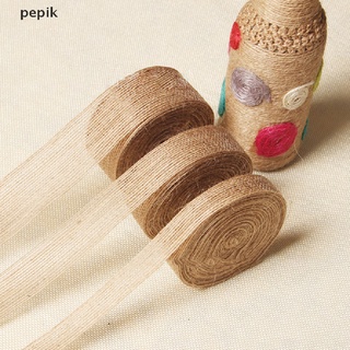 [pepik] 10 m natural arpillera yute hessian lino rollo de cinta de boda decoración artesanía diy fabricación [pepik]