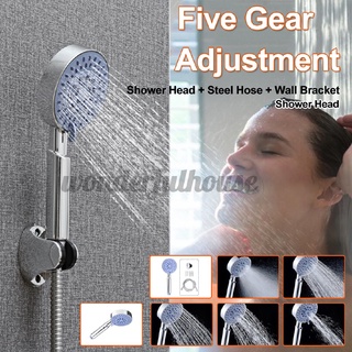 en venta cabezal de ducha universal 5 modo función diseño cromado baño auricular +manguera de ducha