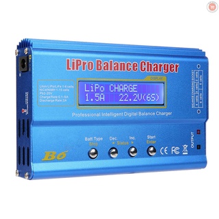 80W 6A Lipo Battery Balance Charger Discharger for LiPo，Li-ion，Li-Fe，LiHV Battery (1-6S), NiMH，NiCd (1-15S), Rc Hobby Battery Balance Charger