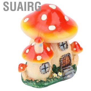 Suairg Dollhouse Mushroom Shape Resin Material Safe and Durable Miniature Garden Ornament for Bay Kids Toys Courtyard Park Decoration Festival Friends Gifts