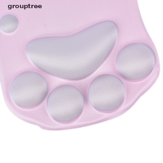 grouptree - alfombrilla de silicona para ratón de gel, diseño de pata de gato, suave, reposamuñecas (2)