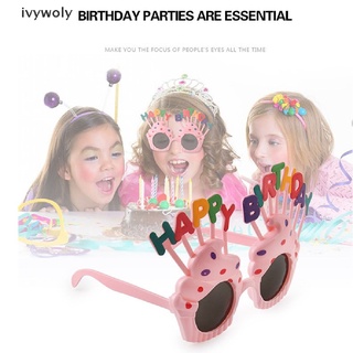 Ivywoly 2pcs Happy Birthday Glasses Photo Booth Props For Birthday Party Kids Glasses CO