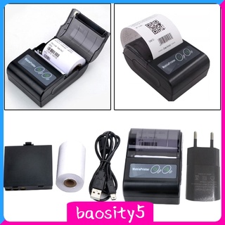 [Baosity5] Mini impresora Bluetooth portátil térmica impresora de recibos móvil PC enchufe de la ue (1)