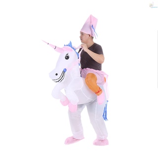 S.p Anself Adulto lindo Traje inflable Traje Blow Up vestido De fiesta De Halloween inflable Pegasus Out