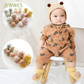 jewwes niñas piso calcetines de bebé de dibujos animados lindo mantener caliente recién nacido estéreo muñeca gruesa suave antideslizante suela/multicolor