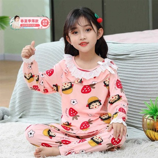 Primavera y otoño pijamas de los niños mujer de manga larga aire acondicionado servicio QpVC (7)