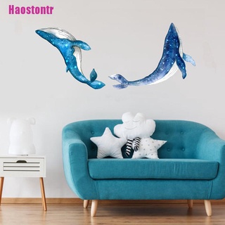 [Haostontr] creativo cielo estrellado ballena pegatina de pared hogar decoración de pared sala de estar niños