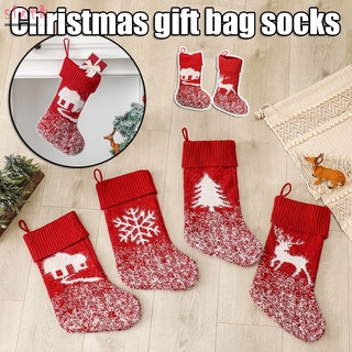 calcetines de navidad de punto creativos dulces regalos bolsa de navidad árbol colgante decoración para el hogar hotel bar