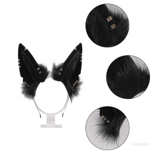 Acogedor peluche orejas de Animal tocado Lolita Headwear para niñas Anime Cosplay Hair Hoop (1)