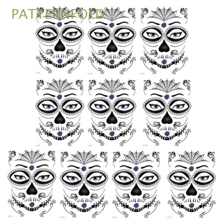 PATTERNFOLD Temporary Tattoo Stickers Easy to Clean Halloween Decoration Face Sticker Water Transfer Printing Wide Use Long Lasting Masquerade Party Accessories Cosplay Props