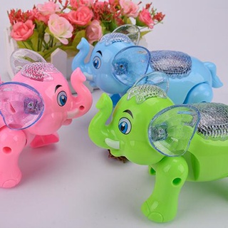 [sabaya] divertida iluminación musical elefante animal con correa para niños juguete regalo de navidad (9)