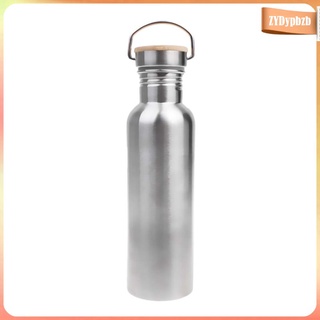 botella de agua de acero inoxidable, reutilizable, para picnic, portátil, de metal