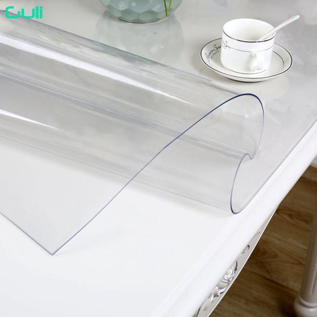 cubierta de mesa transparente de vidrio suave impermeable para decoración de banquetes de cocina del hogar