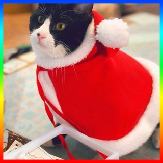 [top] capa de navidad mascota cosplay disfraz gatito gorras rojas ropa ropa santa sombrero (1)