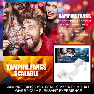 [enjoysportsbi] dientes de vampiro retráctil halloween cosplay maquillaje zombie dientes horrific colmillos [caliente]