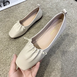 Size35-43 gran tamaño zapato plano de cuero suave confort zapato casual zapatos de las mujeres nuevos poco profundos boca versátil antideslizante zapatos de moda