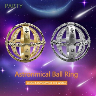 Anillo/anillo De Dedo con esfera Cósmica astronómica/multicolorida/universal Para pareja/fiesta