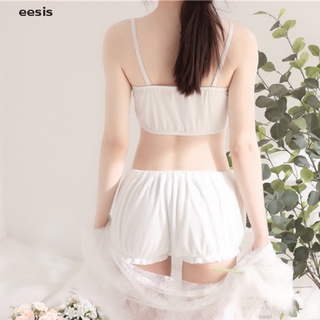 [Eesis] Sexy Japanese Anime Tank Long Ear Doggy Bra And Cute Bloomers Velvet Tube Top DFHF (4)