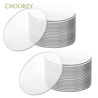 CHOOKEY 40pcs DIY Transparent Crafts Circle Clear Acrylic Sheet Home decor Smooth Thick Water Resistant Round Shape
