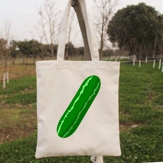 Pepino Harajuku bolsa de lona de moda gráfico de lona ecológica bolsa de lona 8508