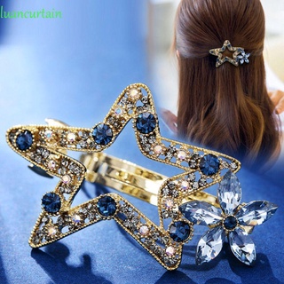 Moonn pinzas cortantes Para el cabello accesorios De diamantes De imitación Para niñas estrellas Estilo Coreano Para mujer pinzas Para el cabello/Multicolor