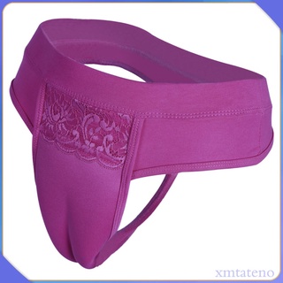 Mens Camel Toe Hiding Gaff Panty Thong Briefs Crossdresser Underwear - Purple,