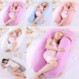 [9.27] funda de algodón completa en forma de u almohada de maternidad mujeres embarazadas ropa de cama lateral