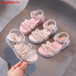 sandalsGirls Sandalias 2021 Verano Nueva Moda Niña Diamantes De Imitación Princesa Zapatos De Suela Suave Niños s Playa