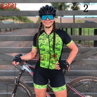 2021 mujeres ciclismo mono Kafitt AAA grado de las mujeres de secado rápido de manga corta Gel almohadilla pantalones cortos todo en uno ciclismo ropa deportiva