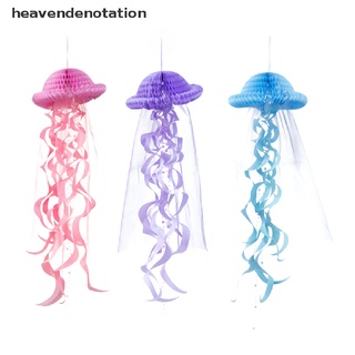 [heavendenotation] decoraciones de medusas colgantes diy fiesta suministros sirena fiesta adorno de papel