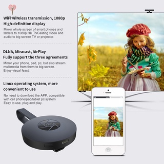 G2 Chromecast TV streaming Inalámbrico Miracast Google HDMI Adaptador De Pantalla Dispensador De Decodificador (6)