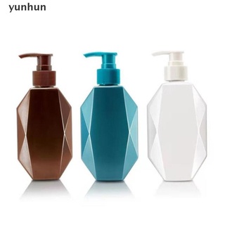 yunhun creative geometry champú prensa botella de gel de ducha líquido recargable portátil.