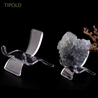 TIPOLD Coral Mineral Stand Rock Easel Display Holder Specimen Small Collectibles Agate Geodes 10pcs Acrylic Supporting Base
