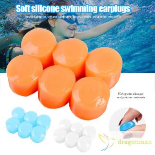 3 pares de orejeras de silicona suave para nadar/antiruidos/antiruido/a prueba de agua/para el hogar