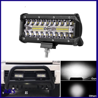 Ac 7 pulgadas 400W LED luz de trabajo barra de inundación Spot Beam Offroad 4WD SUV conducción lámpara antiniebla (2)