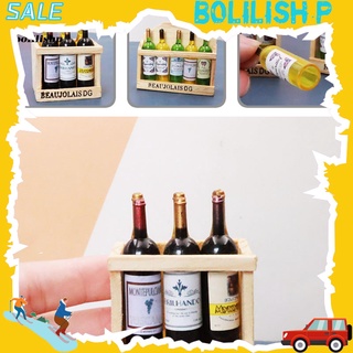 <Bolilishp> Gabinete de vino en miniatura detallado de la casa de muñecas refrigerador gabinete de vino meticuloso mano de obra para nevera