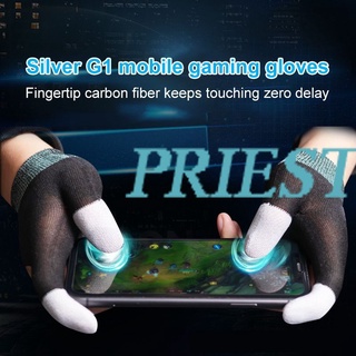 hot sale Game Gloves, Anti-Sweat Breathable, Touch Finger for Highly Sensitive Nano-Silver Fiber Material, Dot Silica Gel Palm Non-Slip Design, Support Almost All Mobile priestess