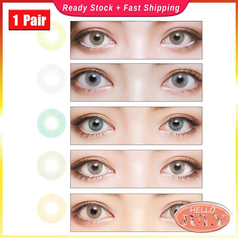 2 pzas lentes de contacto anuales de 14.2 mm/accesorio de ojos/Len/lente de Color/0 grados para mujer/niña